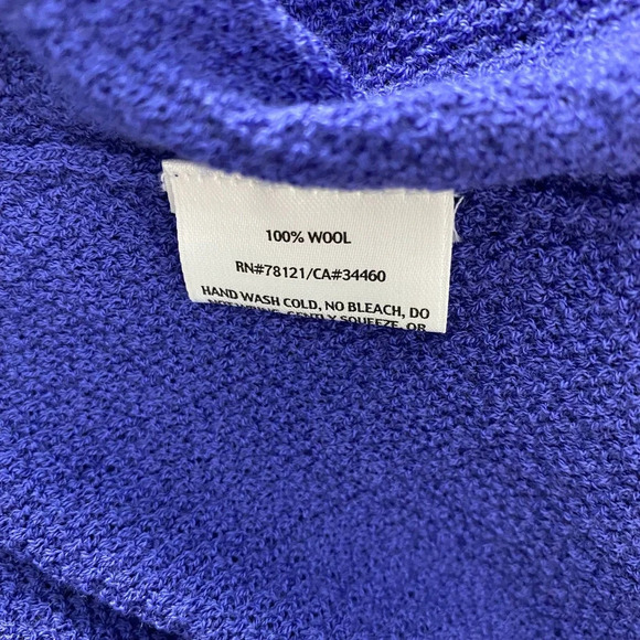 Eileen‎ Fisher Cropped Open Front Cardigan Sweater Purple Size US Large - Picture 8 of 10